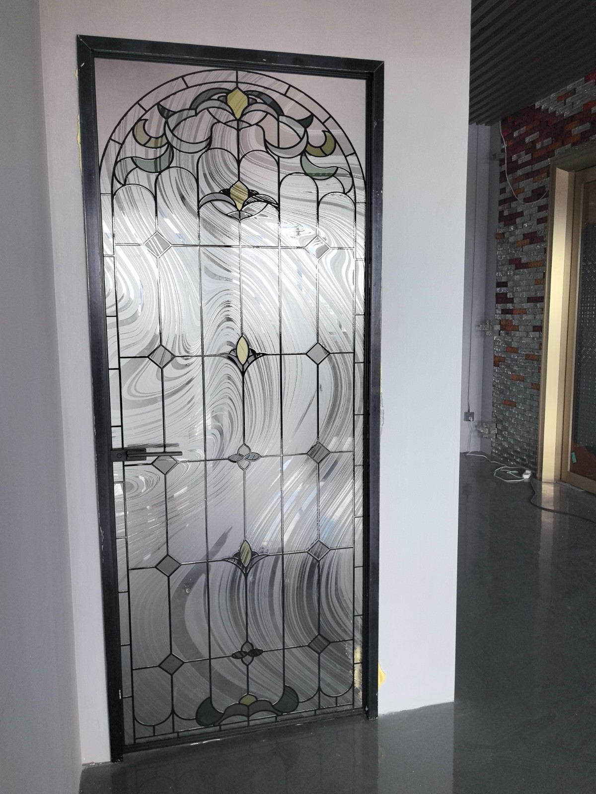 stained glass door
