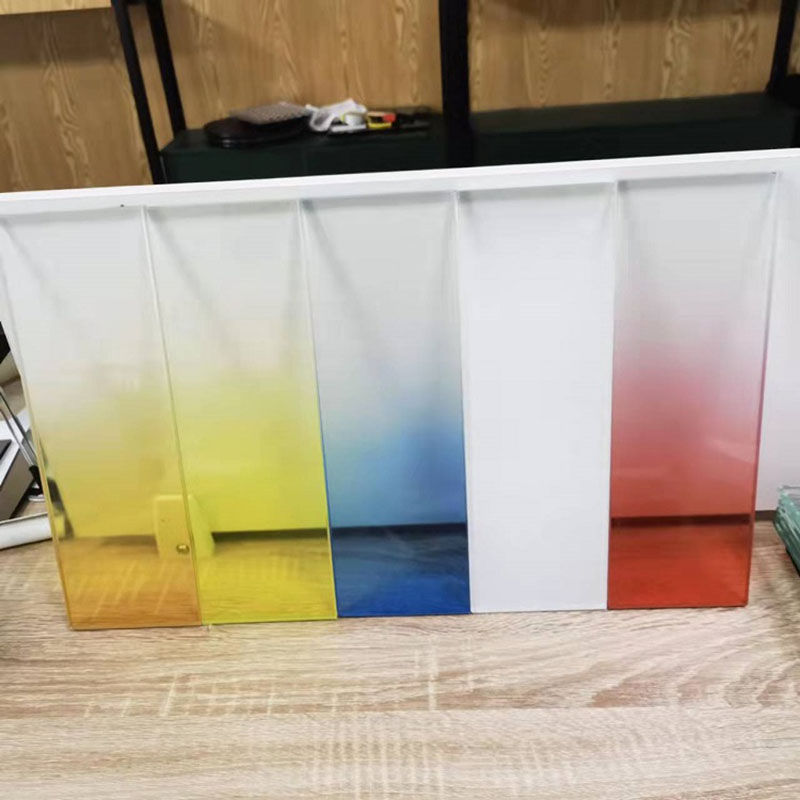 Art laminated frosted Gradient Glass For Decorative