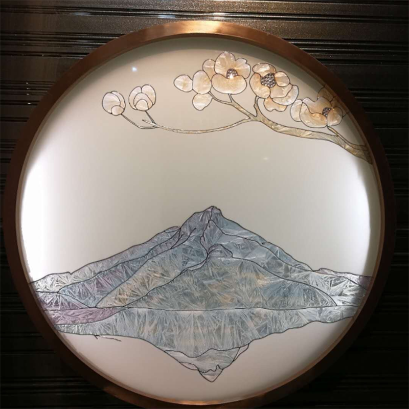 Customized Modern Glass Art Enamel Color Painted Glass