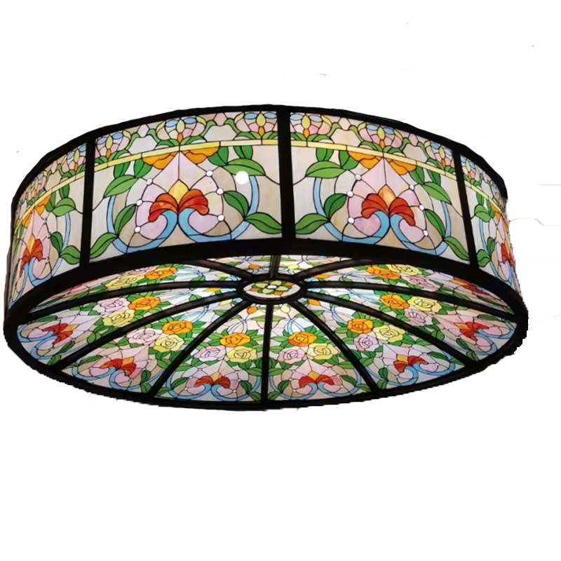 Ceiling Decorative Colored Dome Stained Glass