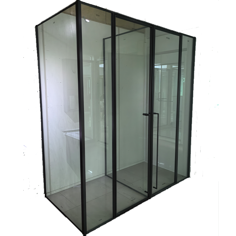 Framed Shower Door In Matte Black