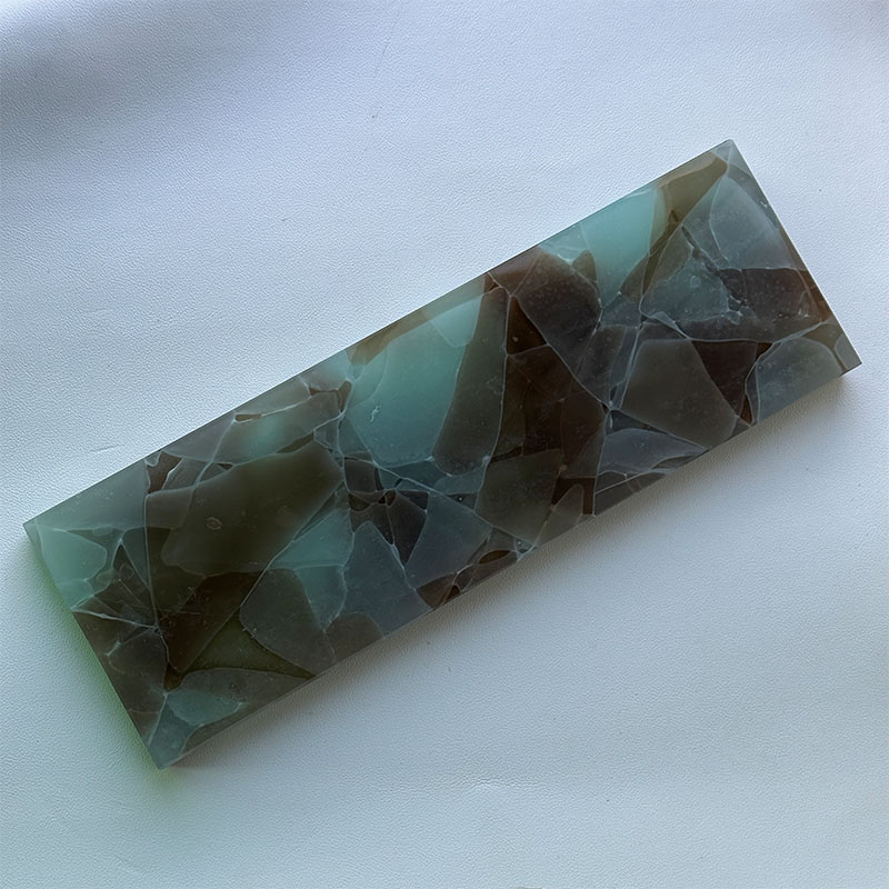 Art Jade Glass for hotel partition door head table decoration