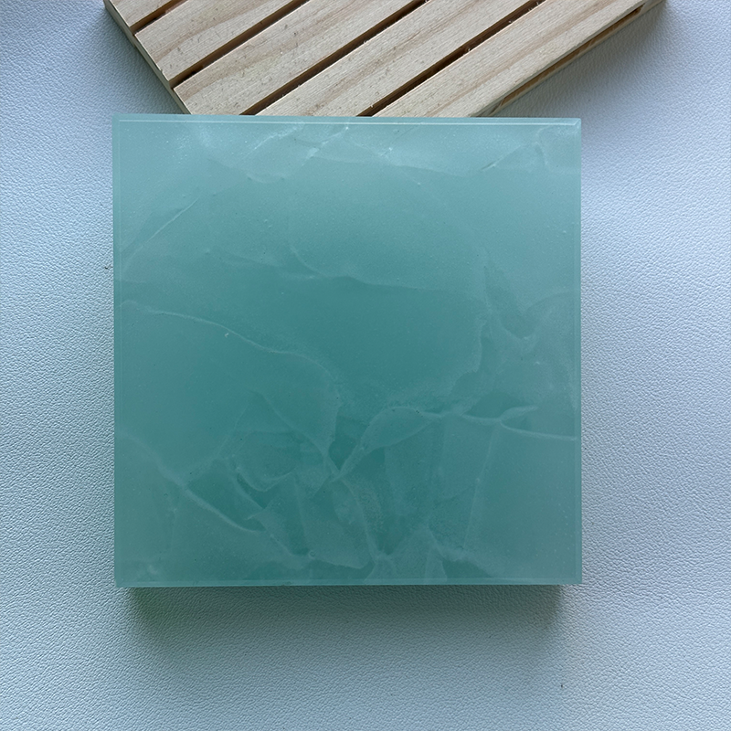 Art Jade Glass for hotel partition door head table decoration
