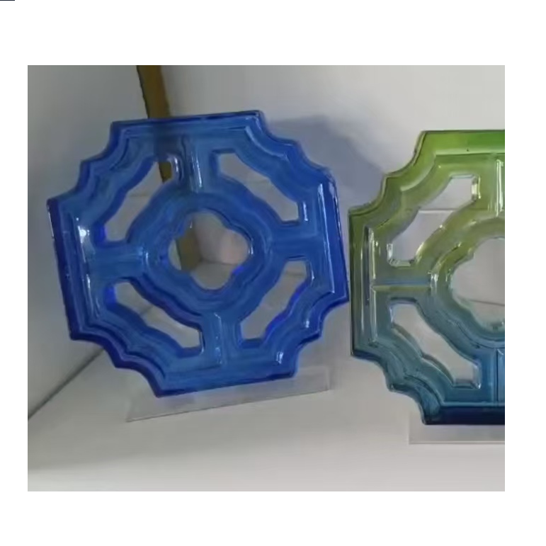 Decorative Custom Crystallized Embossed Glass Cladding Panel