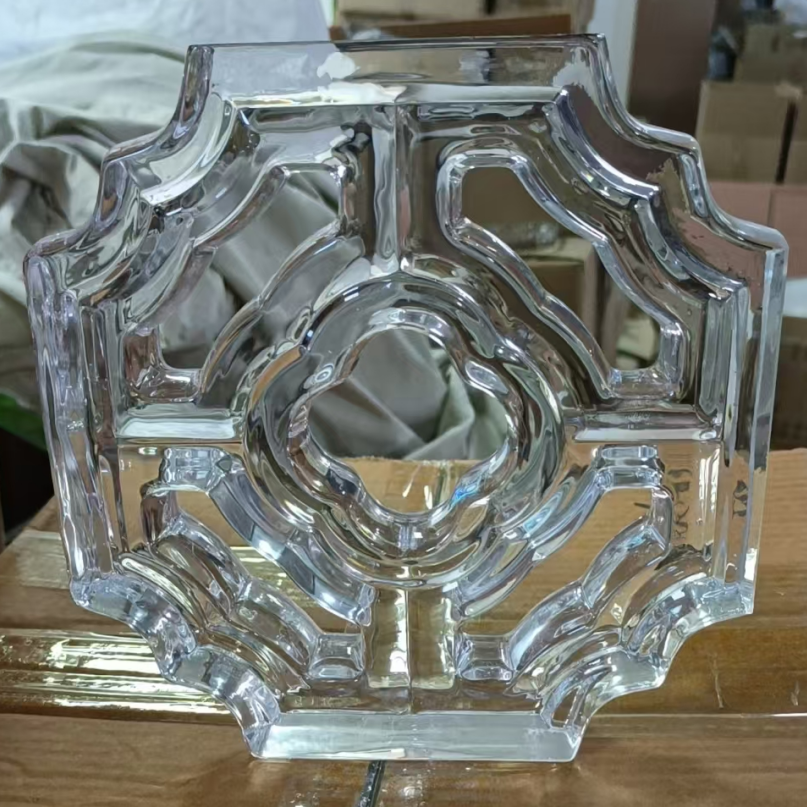 Decorative Custom Crystallized Embossed Glass Cladding Panel