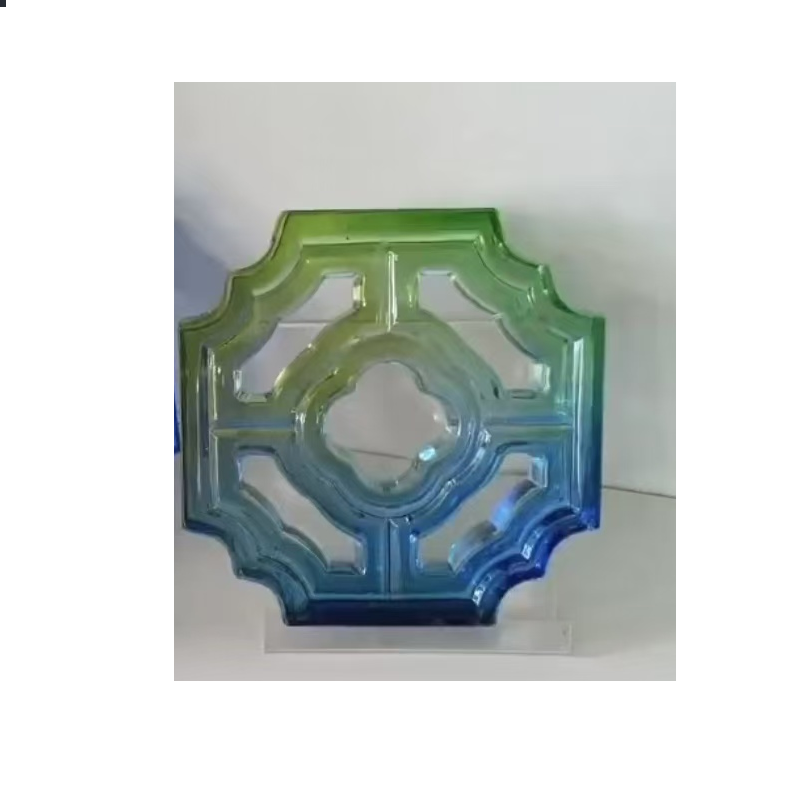 Decorative Custom Crystallized Embossed Glass Cladding Panel
