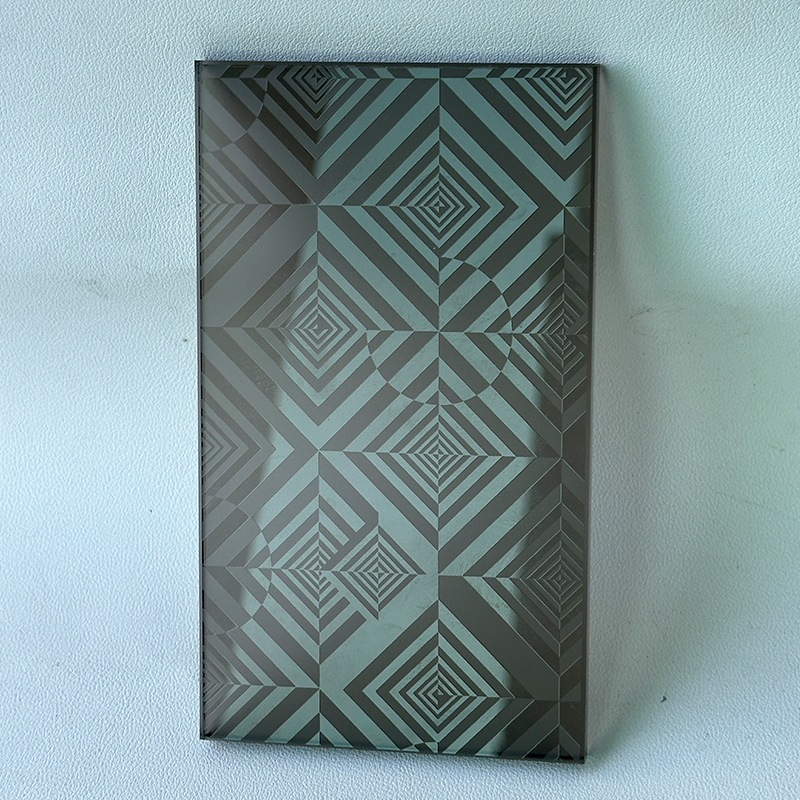 Acid-etched glass