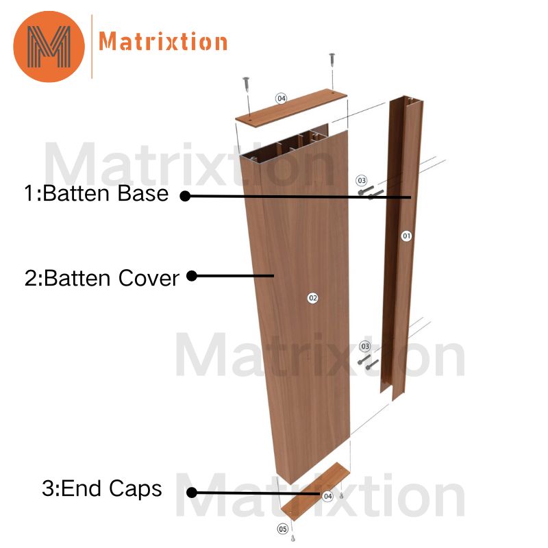 Aluminium Timber Look Click On Battens