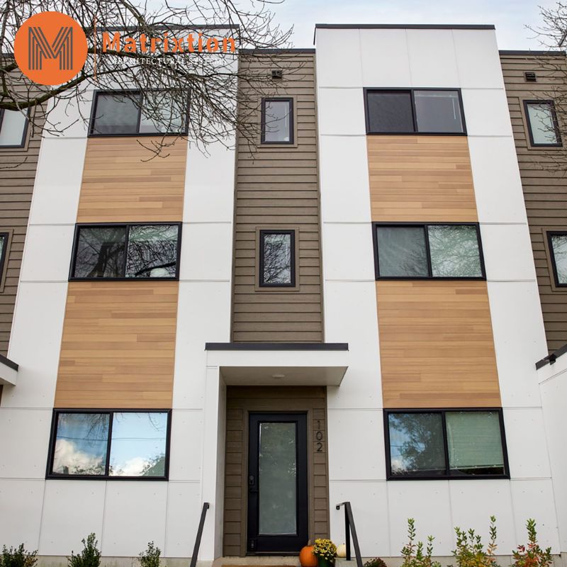 External Aluminum Wood Effect Facade Exterior Cladding