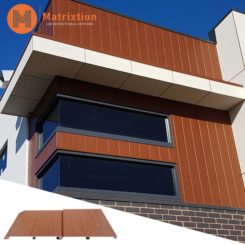 Aluminum Timber Look Cladding Aluminium Exterior Wall Panels