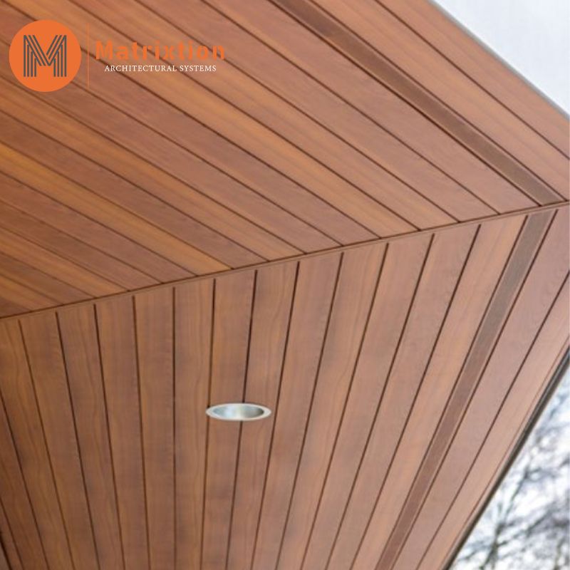 Fully Aluminum Wood Vented Soffit Ceiling