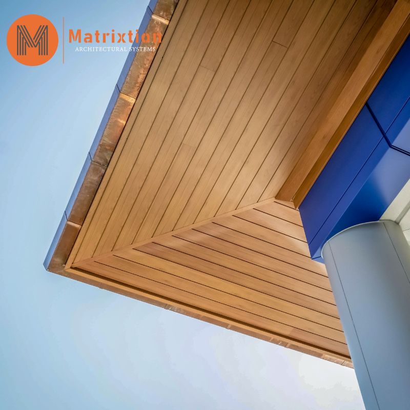 Aluminum Solid Soffit Panels Wood Look