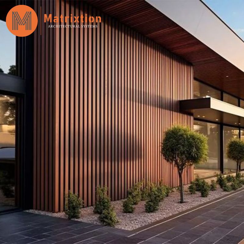Timber Look Aluminium Battens Cladding