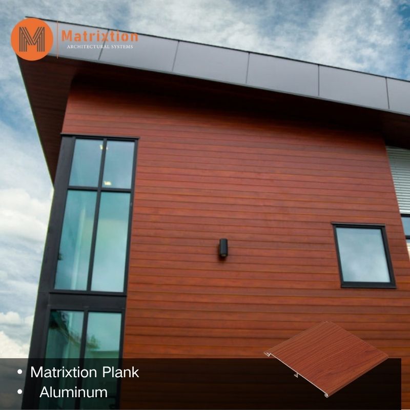 Aluminum Wood Siding Panels Weatherproof Timber Look Cladding for Modern Buildings