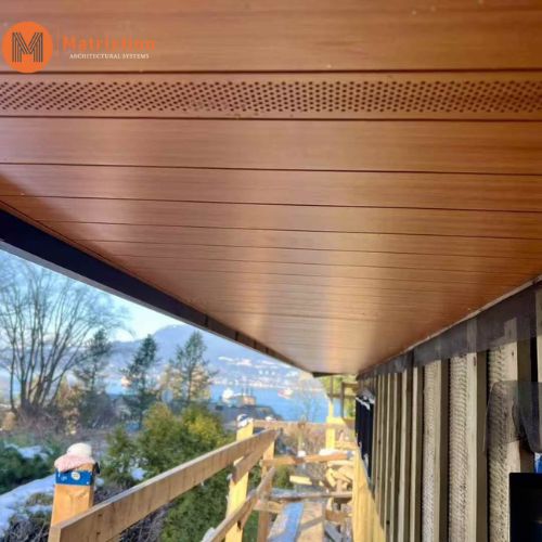 Aluminum Wood Siding Panels Weatherproof Timber Look Cladding for Modern Buildings