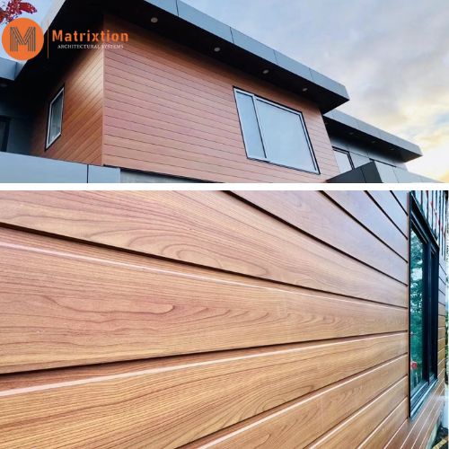 Aluminum Wood Siding Panels Weatherproof Timber Look Cladding for Modern Buildings