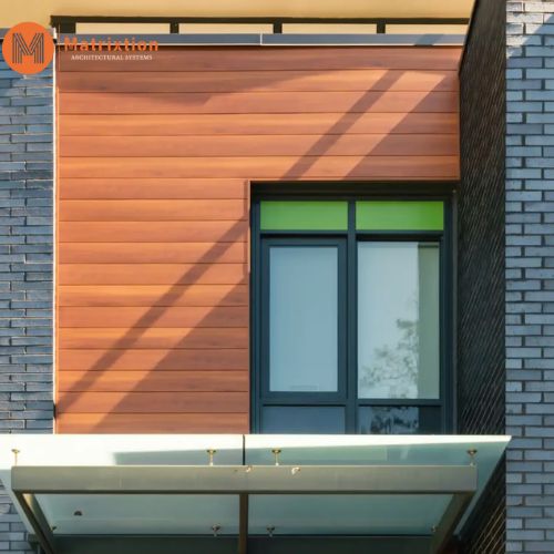 Aluminum Wood Siding Panels Weatherproof Timber Look Cladding for Modern Buildings
