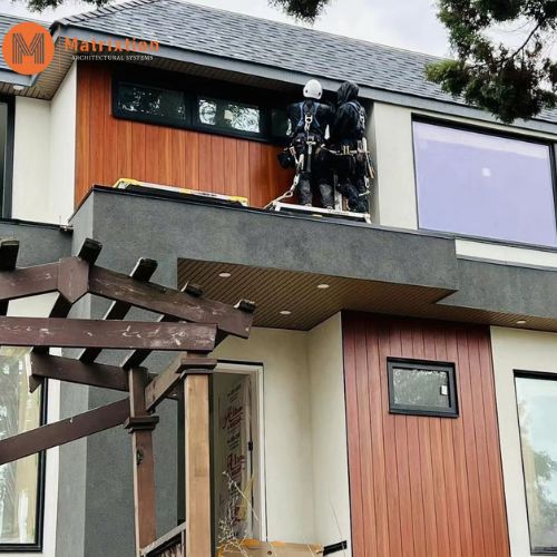 Aluminum Wood Siding Panels Weatherproof Timber Look Cladding for Modern Buildings