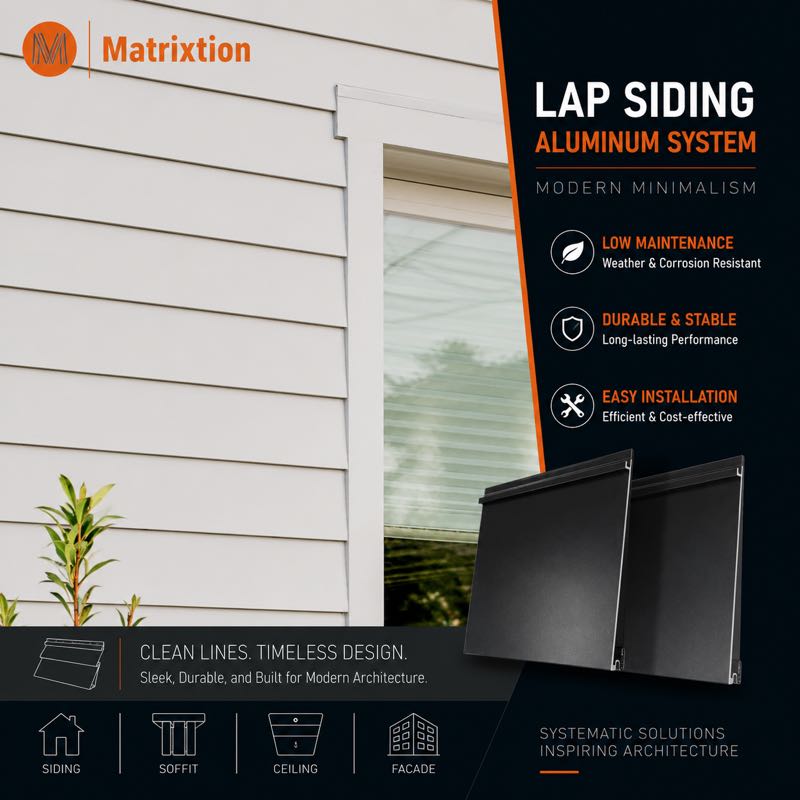 Aluminum Lap Siding Panels for Modern Exterior Wall Cladding | Matrixtion