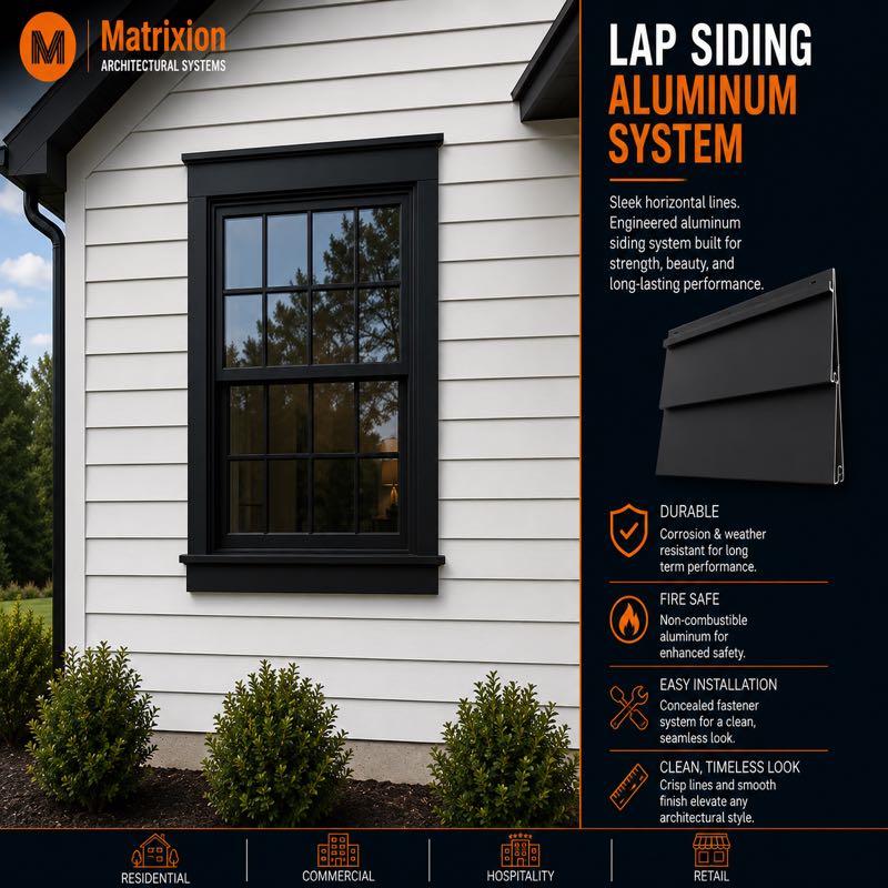 Aluminum Lap Siding Panels for Modern Exterior Wall Cladding | Matrixtion