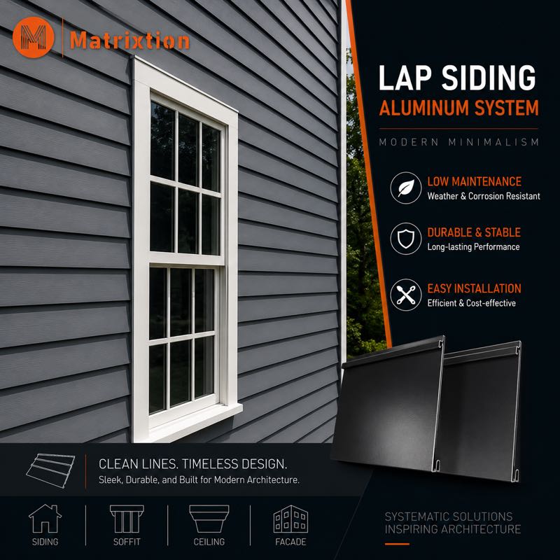 Aluminum Lap Siding Panels for Modern Exterior Wall Cladding | Matrixtion