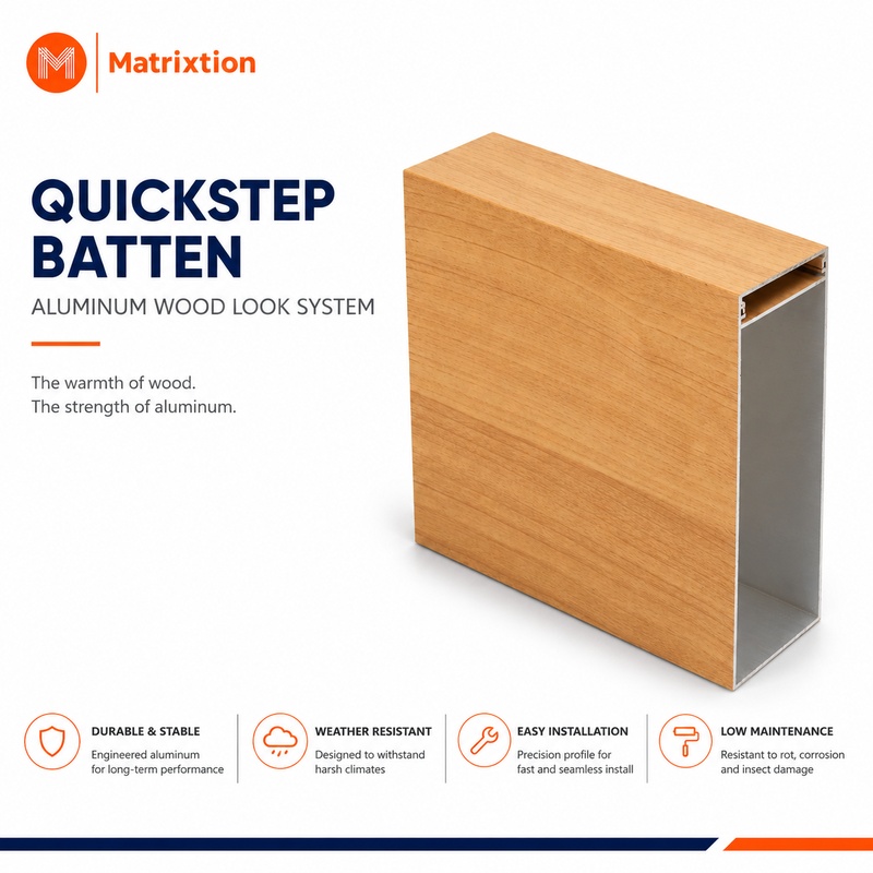timber look aluminum batten system