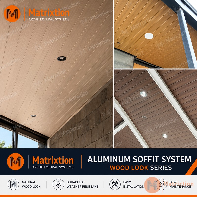 Coil-Coated Aluminum Soffit Panels for Exterior Ceiling