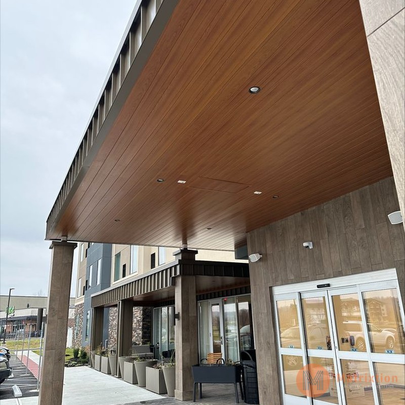 Coil-Coated Aluminum Soffit Panels for Exterior Ceiling