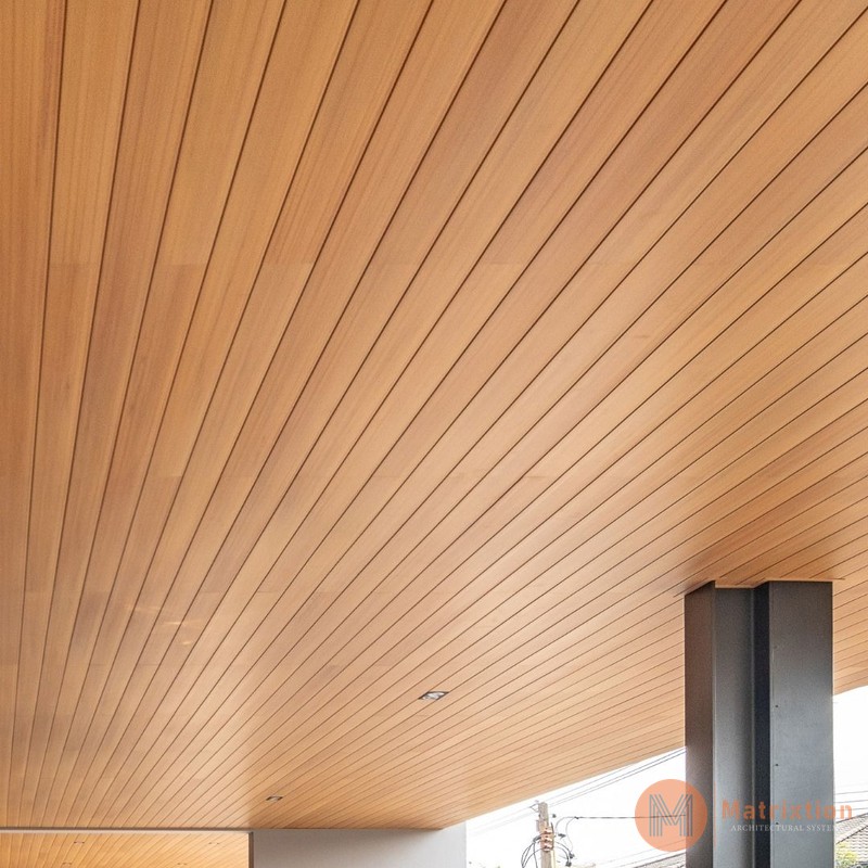 Coil-Coated Aluminum Soffit Panels for Exterior Ceiling