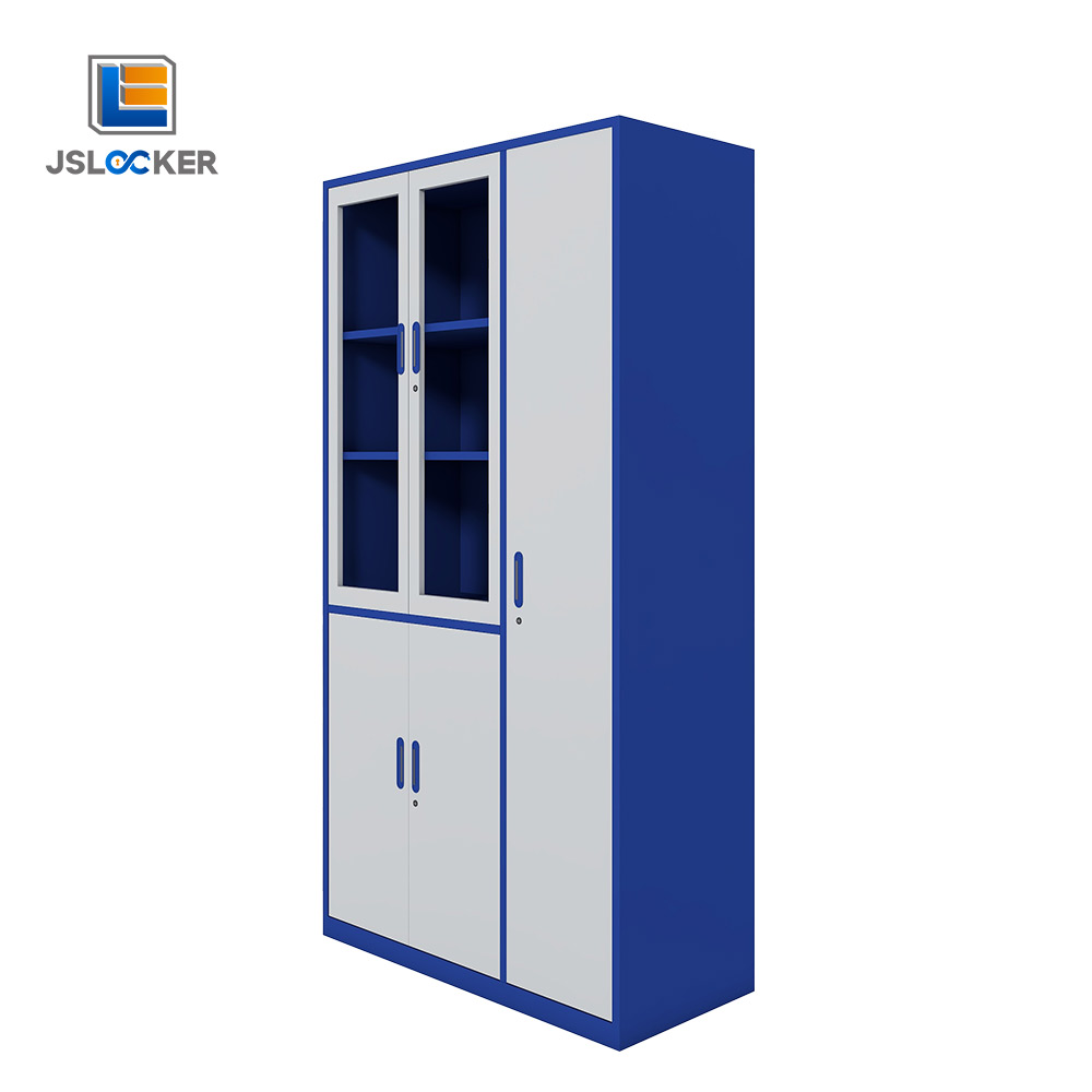 Blue Fireproof Horizontal Lockable Filing Cabinet