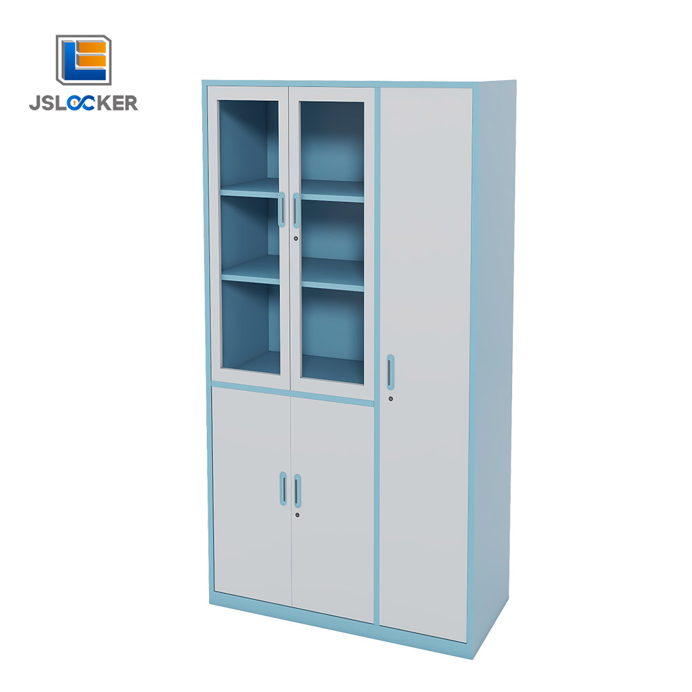 Blue Fireproof Horizontal Lockable Filing Cabinet