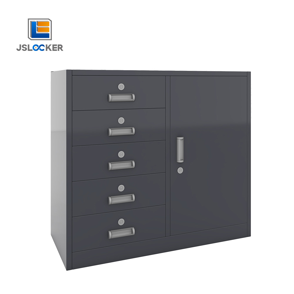 Black Steel Drawer Lockers Cabinet