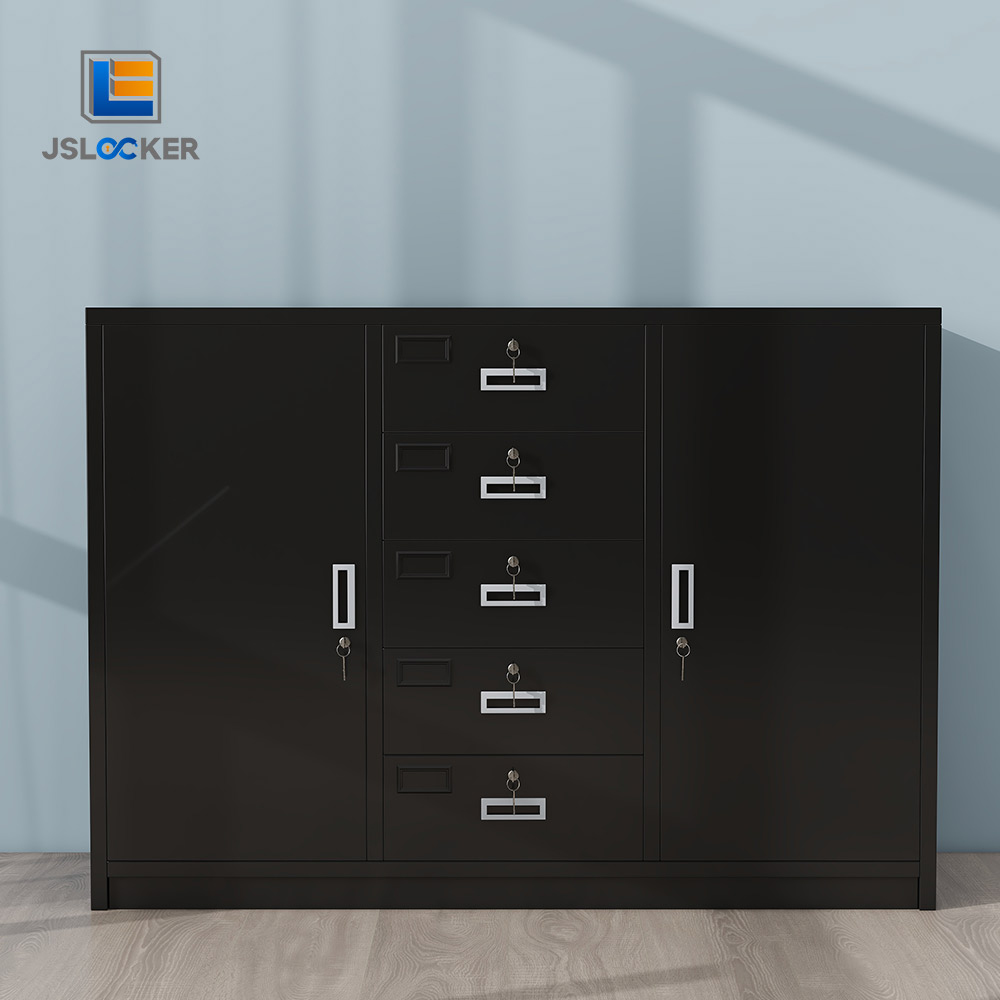 Black Steel Drawer Lockers Cabinet
