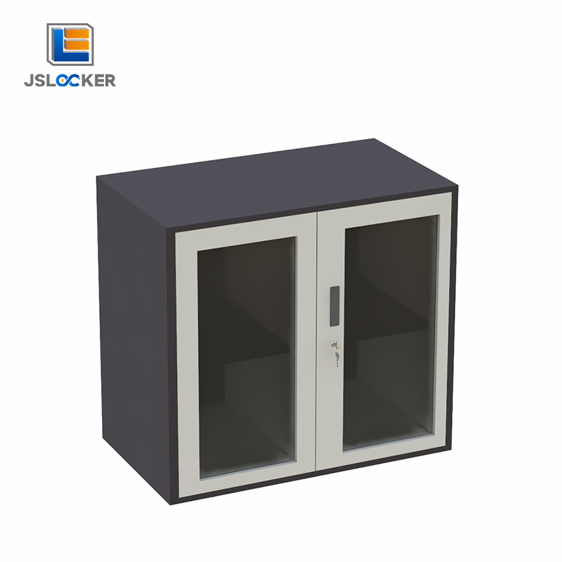 Black High Quality Lockable Double Door Filing Cabinet