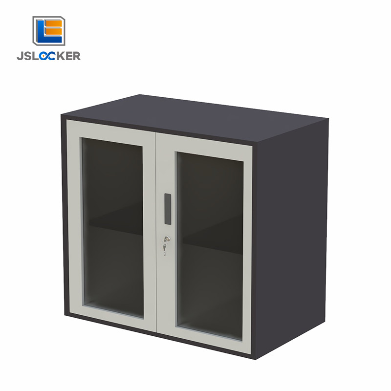Black High Quality Lockable Double Door Filing Cabinet