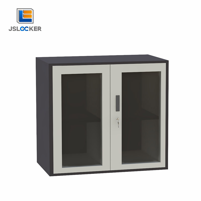 Black High Quality Lockable Double Door Filing Cabinet