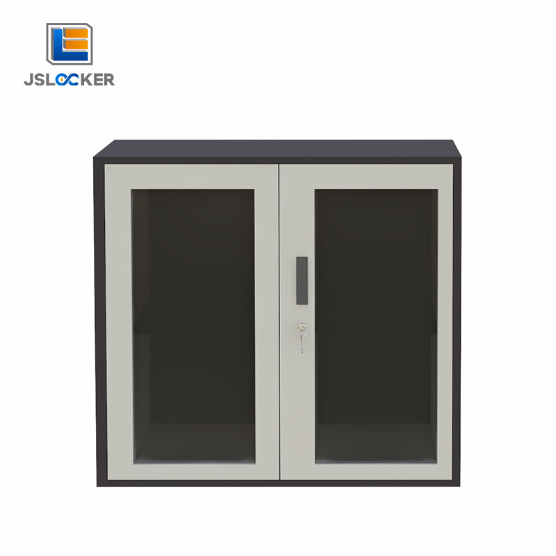 Black High Quality Lockable Double Door Filing Cabinet