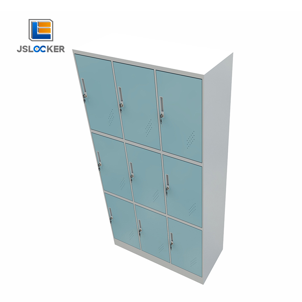 Metal freestanding wardrobe with locker