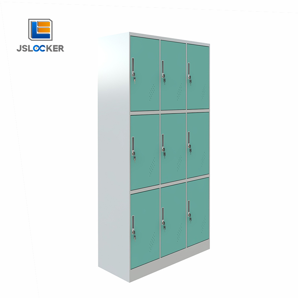 Metal freestanding wardrobe with locker