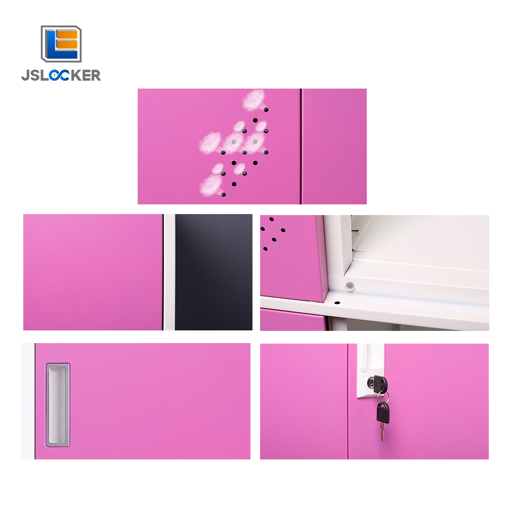 Steel 3 Door Metal Wardrobe For Clothes Storage