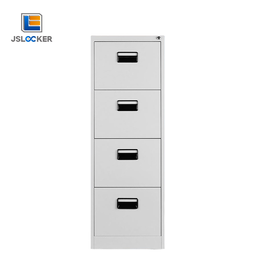 Wide filing cabinet with lockable drawers