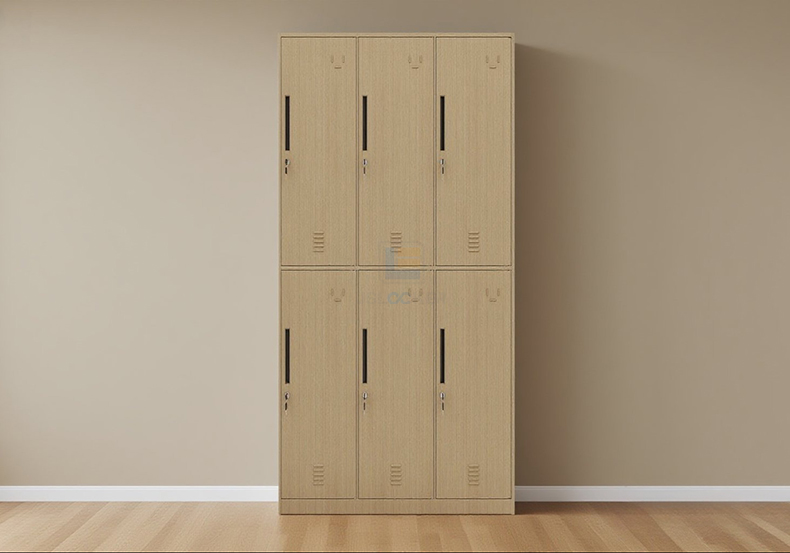 six door steel locker
