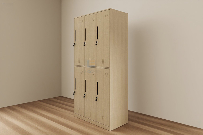 six door steel locker