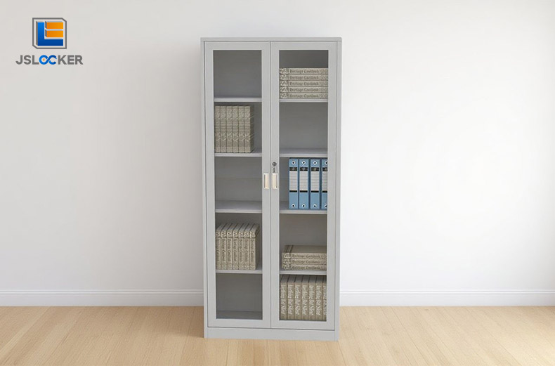 JSLOCKER Glass Door Steel Cabinet: a Smart Storage Option That Combines Practicality and Beauty