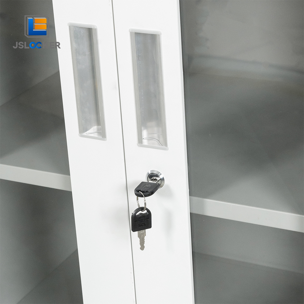 Locking 2 Drawer Glass door Filing Cabinet