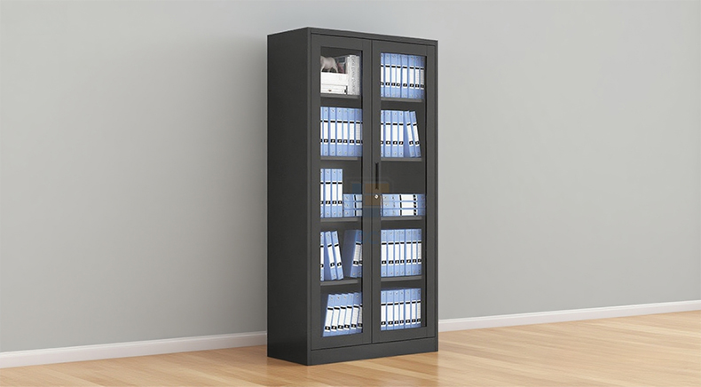 black filing cabinet