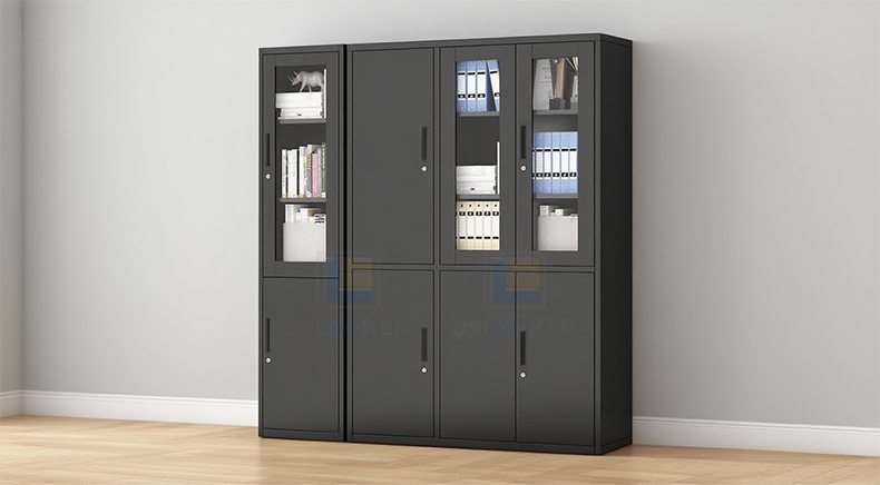 black filing cabinet