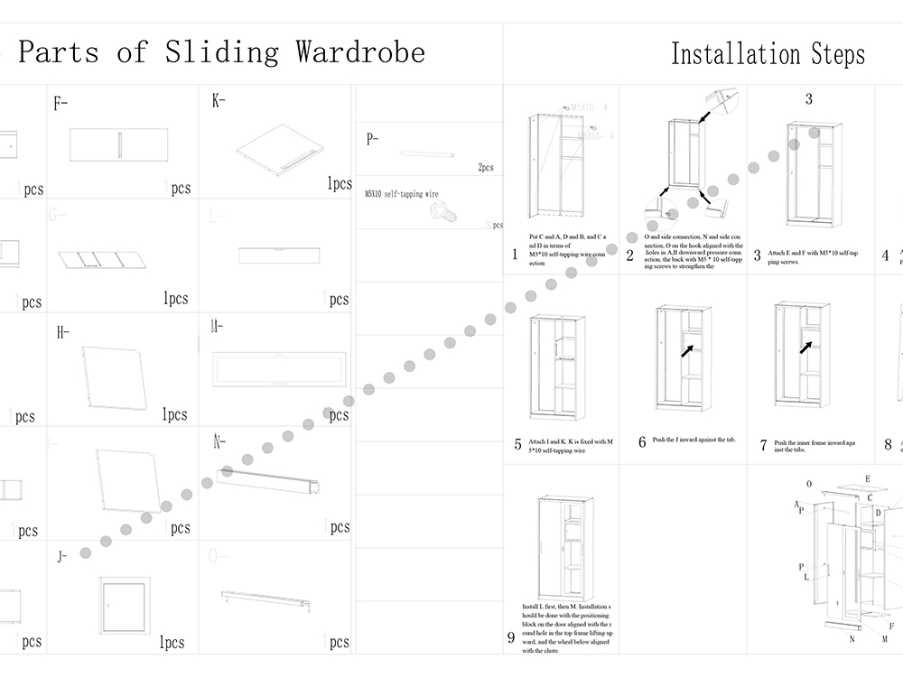 Sliding Wardrobe-Installation Steps