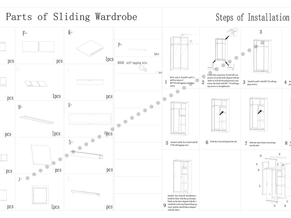 Sliding Wardrobe-Installation Steps-1
