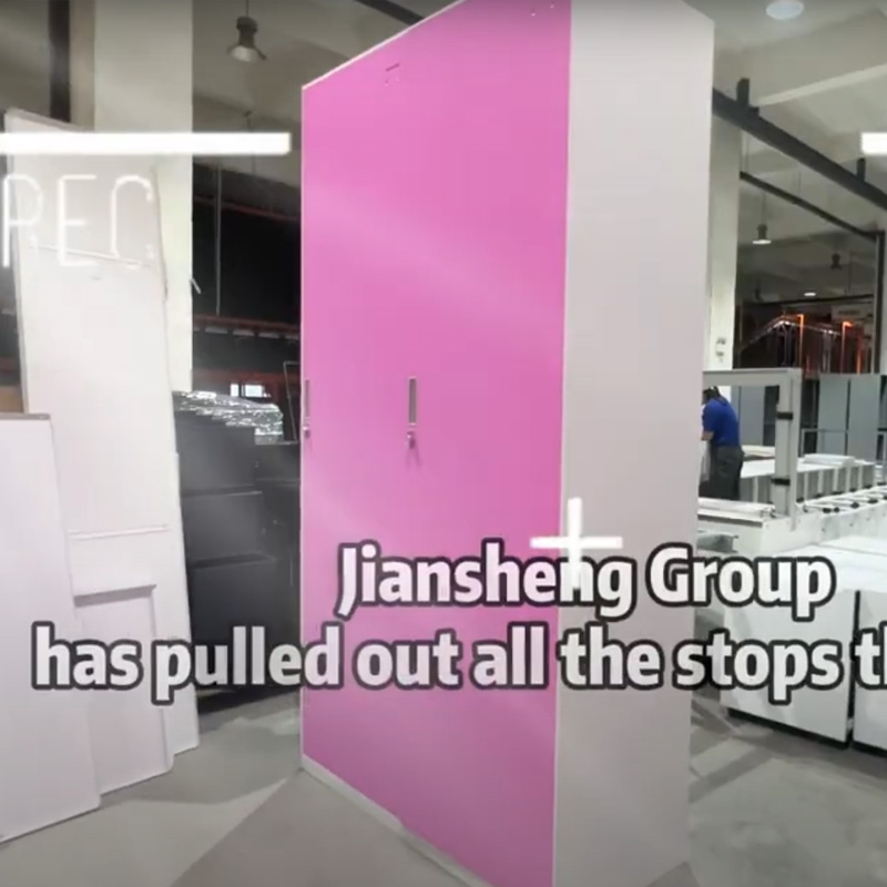 Here comes the JS locker pink steel cabinet!